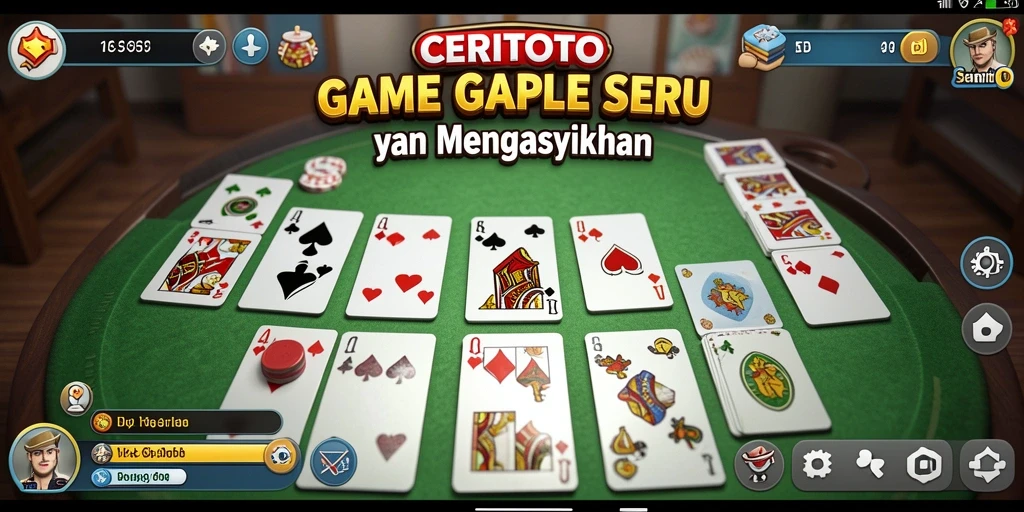 Tampilan gameplay seru dan menarik dari CERITOTO dalam permainan Gaple.