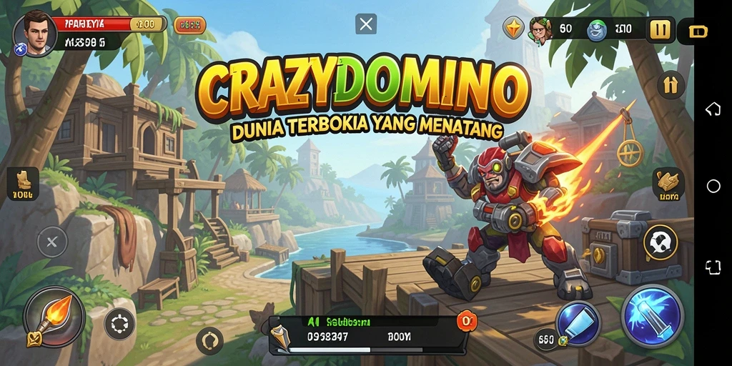 Tampilan gameplay seru dalam dunia terbuka CRAZYDOMINO.